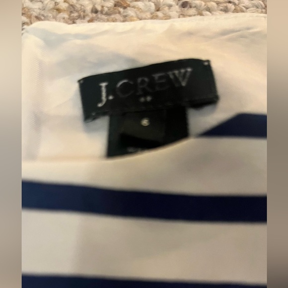 JCREW size 6 navy and white striped dress - Picture 4 of 5